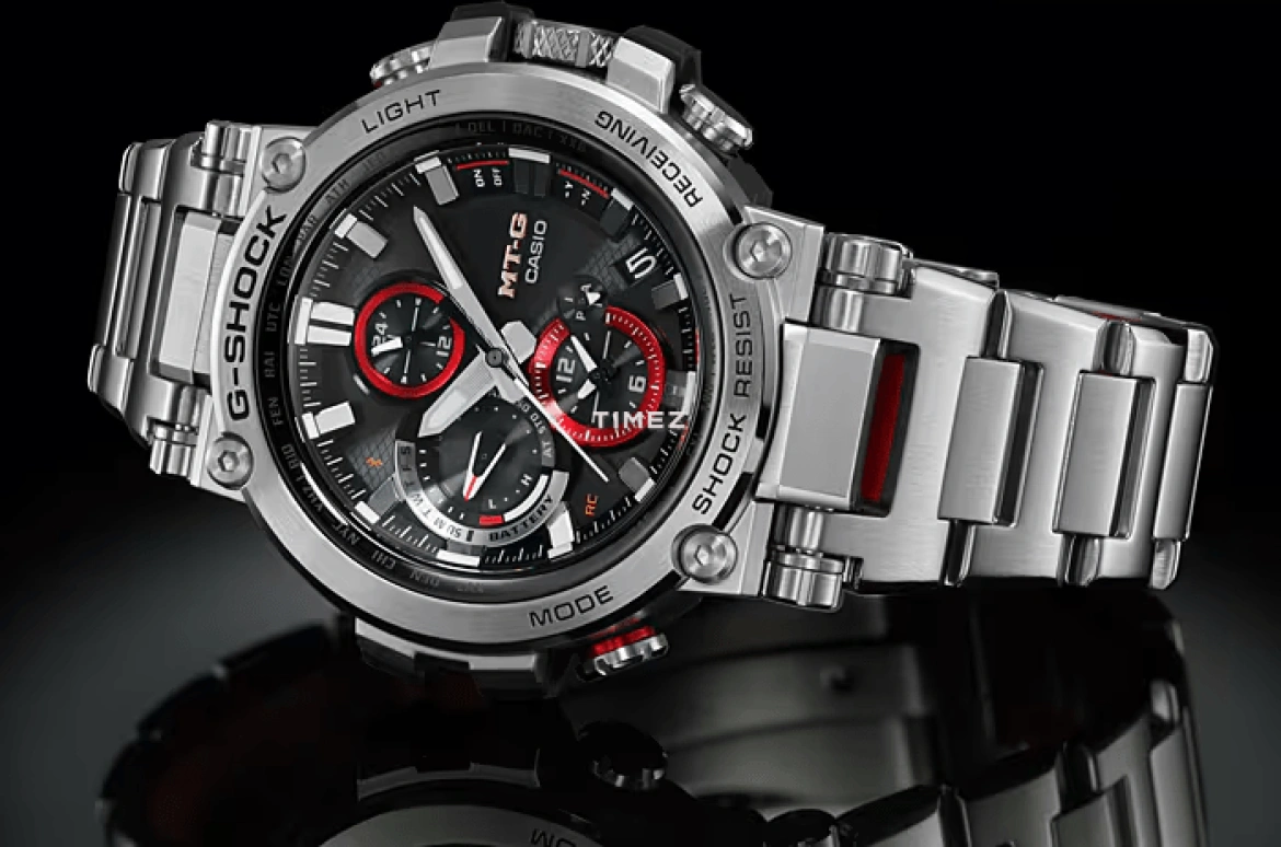 Casio,G-SHOCK 55.80x51.70mm,55.80x51.70mm,Resin,Black,Quartz,Countdown,Chronograph,Date,Day,Sapphire,Crystal Glass,Round,MTGB1000D,MTGB1000D-1A