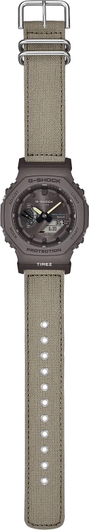 Casio,G-SHOCK 48.50x45.40mm,48.50x45.40mm,Bio-sourced,Resin,Carbon,Brown,Quartz,Countdown,Chronograph,Month,Date,Hardlex,Round,GAB2100CT,GAB2100CT-5A