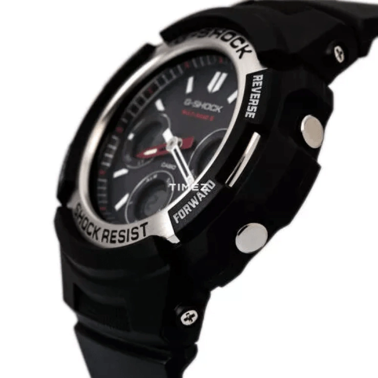 Casio,AWG-100 M100 46.40mm,46.40mm,Resin,Black,Quartz,Countdown,Chronograph,Month,Date,Hardlex,Round,AWGM100,AWGM100-1A