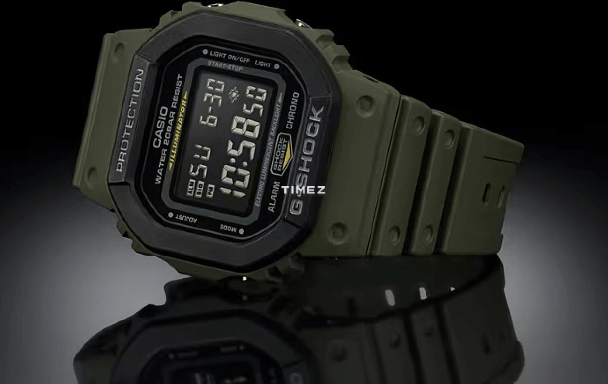 Casio,5600 48.90x43.80mm,48.90x43.80mm,Resin,Black,Quartz,Countdown,Chronograph,Month,Date,Hardlex,Square,DW5610SU,DW5610SU-3