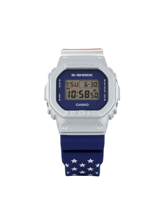 Casio,5600 48.90x43.80mm,48.90x43.80mm,Resin,Blue,Grey,Quartz,Countdown,Chronograph,Month,Date,Hardlex,Square,DW5600US23,DW5600US23-7