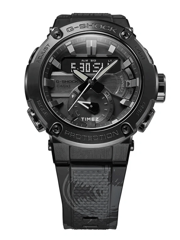 Casio,G-STEEL 46.50mm,46.50mm,Carbon,Black,Quartz,Countdown,Chronograph,Month,Date,Hardlex,Round,GST,GST-B200TJ-1A