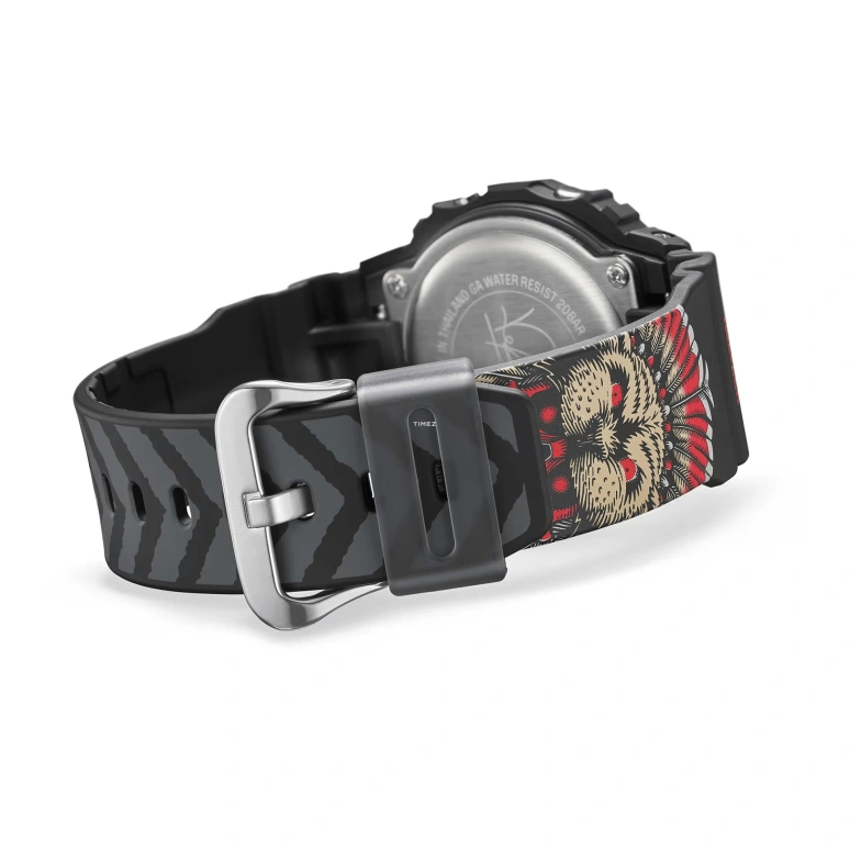 Casio,G-SHOCK 48.90x42.80mm,48.90x42.80mm,Resin,Black,Yellow,Red,Quartz,Countdown,Chronograph,Month,Date,Hardlex,Square,DW5600KH,DW5600KH-1