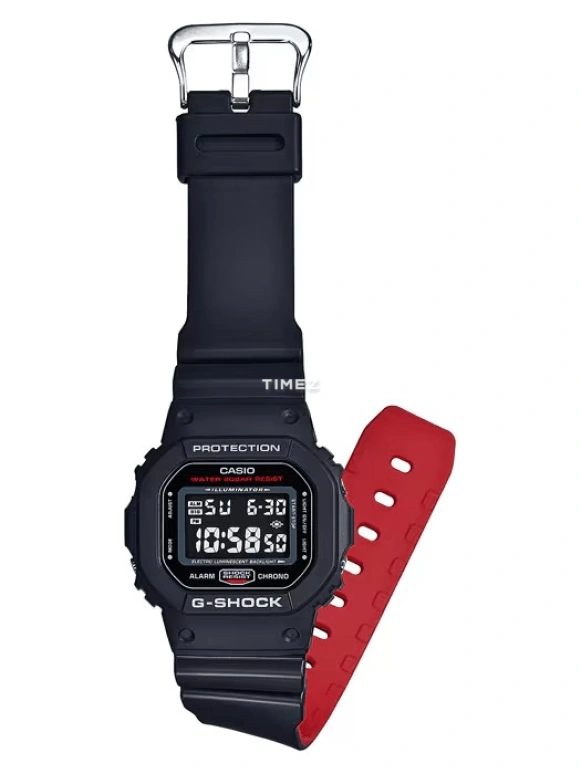 Casio,G-SHOCK 48.90x42.80mm,48.90x42.80mm,Resin,Black,Quartz,Countdown,Chronograph,Month,Date,Hardlex,Square,DW5600HR,DW5600HR-1
