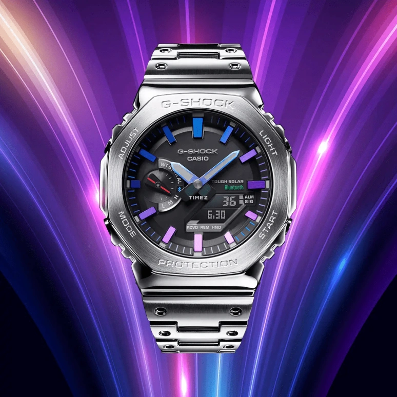 Casio,G-SHOCK 49.80x44.40mm,49.80x44.40mm,Stainless Steel,Black,Quartz,Countdown,Chronograph,Month,Date,Hardlex,Octagon,GMB2100PC,GMB2100PC-1A