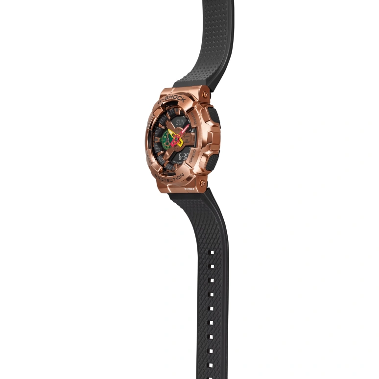 Casio,G-STEEL 48.80mm,48.80mm,Resin,Rose Gold,Black,Green,Quartz,Countdown,Chronograph,Month,Date,Hardlex,Round,GM110RH,GM110RH-1A