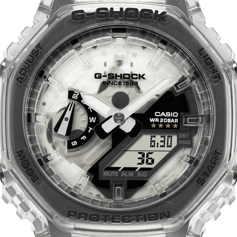 Casio,G-SHOCK 48.50x45.40mm,48.50x45.40mm,Resin,Ceramos,White,Quartz,Countdown,Chronograph,Month,Date,Hardlex,Round,GA2140RX,GA2140RX-7A