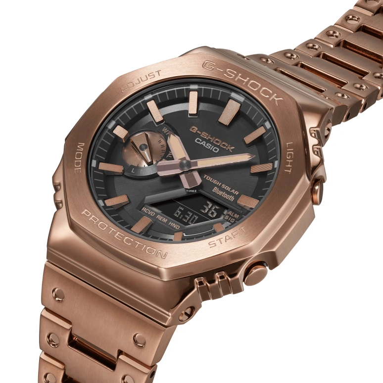 Casio,G-SHOCK 49.80x44.40mm,49.80x44.40mm,Stainless Steel,Black,Quartz,Countdown,Chronograph,Month,Date,Hardlex,Octagon,GMB2100GD,GMB2100GD-5A