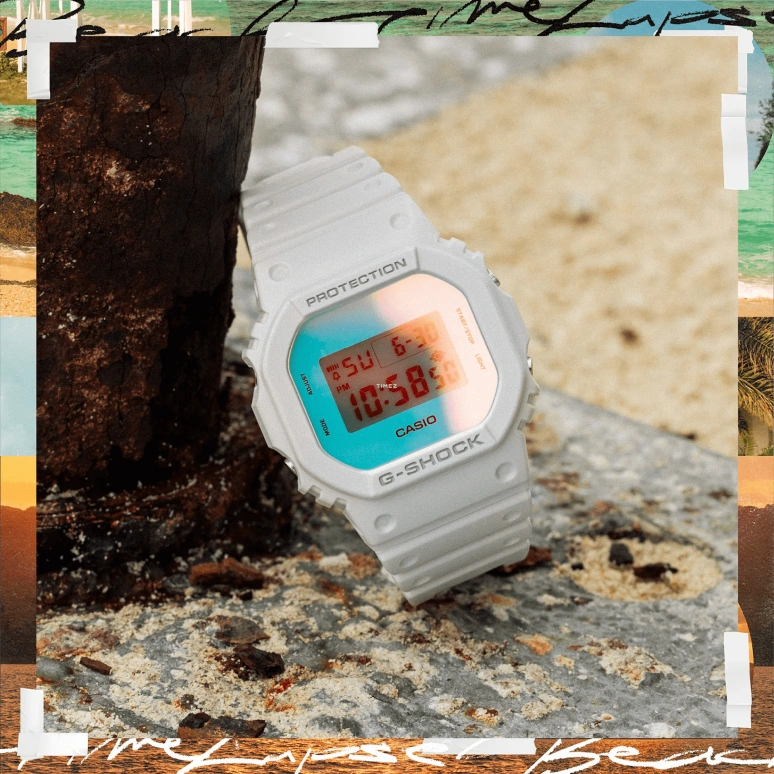 Casio,5600 48.90x42.80mm,48.90x42.80mm,Bio-sourced,Resin,Gradient,Quartz,Countdown,Chronograph,Month,Date,Hardlex,Square,DW5600TL,DW5600TL-7