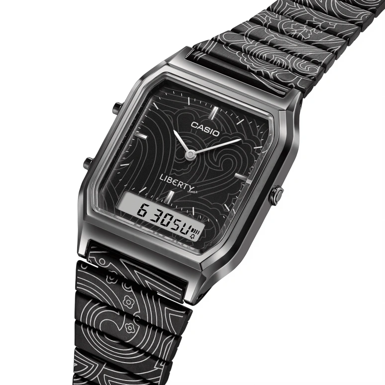 Casio,VINTAGE 38.80x29.80mm,38.80x29.80mm,Resin,Black,Quartz,Chronograph,Month,Date,Day,Plexi,Glass,Square,AQ230EBLT,AQ230EBLT-1A