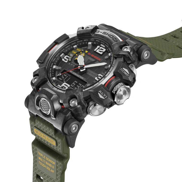 Casio,MASTER OF G - LAND 61.20x54.40mm,61.20x54.40mm,Resin,Forged Carbon,Stainless Steel,Black,Quartz,Countdown,Chronograph,Month,Date,Sapphire,Crystal Glass,Round,GWG2000,GWG2000-1A3