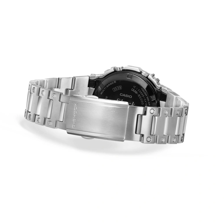 Casio,G-SHOCK 49.30x43.20mm,49.30x43.20mm,Stainless Steel,Grey,Quartz,Countdown,Chronograph,Month,Date,Glass,Square,GMW,GMW-B5000D-3