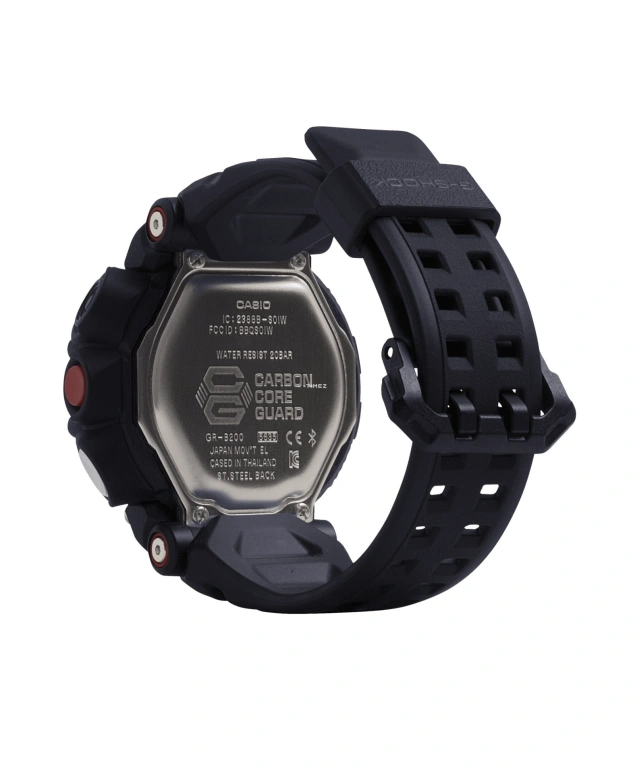 Casio,MASTER OF G - AIR 63x54.10mm,63x54.10mm,Carbon fiber-reinforced resin,Black,Quartz,Countdown,Chronograph,Month,Date,Hardlex,Round,GRB200,GRB200-1A