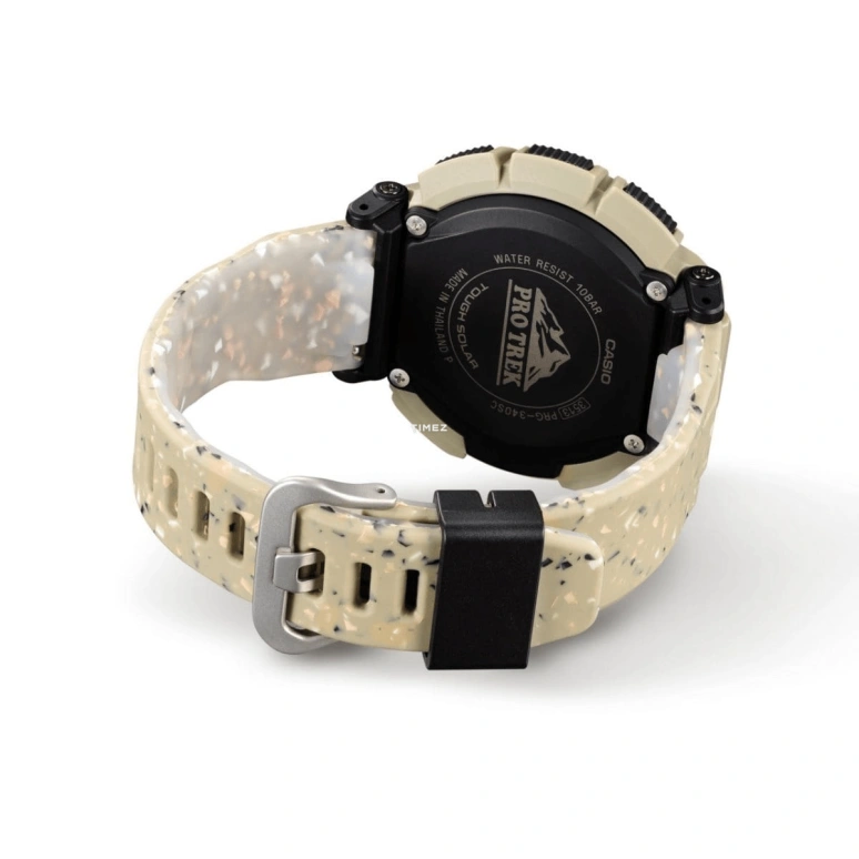 Casio,PROTREK 54.70x51.70mm,54.70x51.70mm,Resin,Bio-sourced,Grey,Quartz,Countdown,Chronograph,Month,Date,Hardlex,Glass,Round,PRG340SC,PRG340SC-5