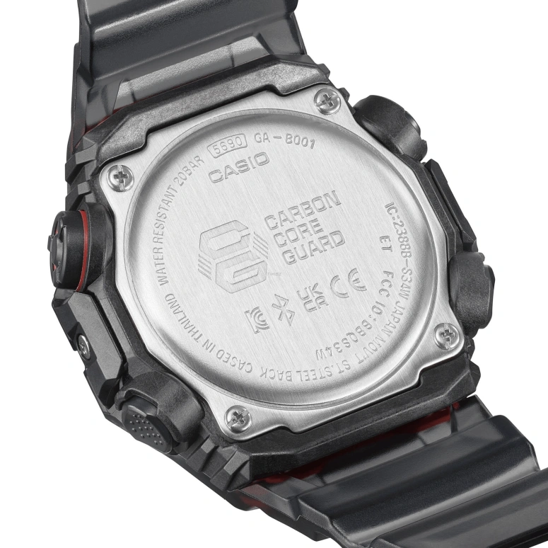 Casio,G-SHOCK 42.50x46mm,42.50x46mm,Resin,Carbon,Black,Quartz,Countdown,Chronograph,Month,Date,Hardlex,Round,GAB001G,GAB001G-1A