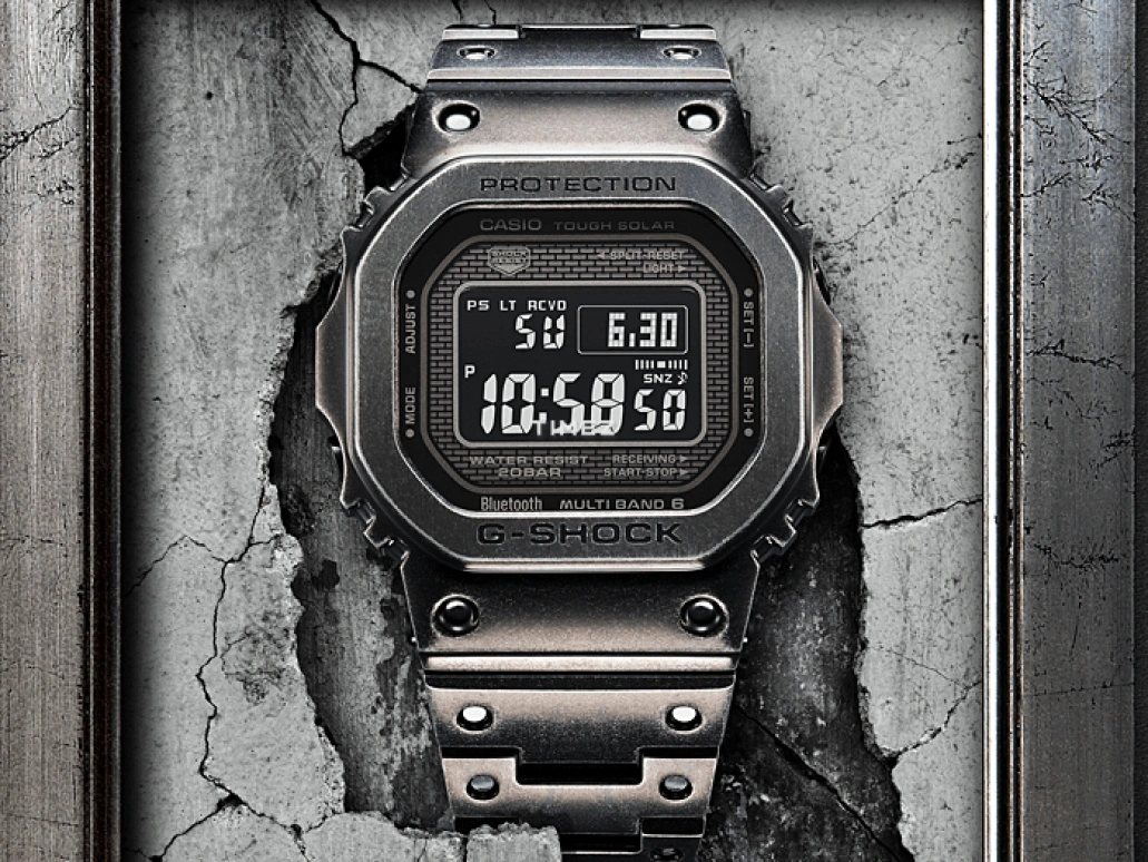 Casio,G-SHOCK 49.30x43.20mm,49.30x43.20mm,Stainless Steel,Black,Quartz,Countdown,Chronograph,Perpetual Calendar,Month,Square,GMW,GMW-B5000V-1