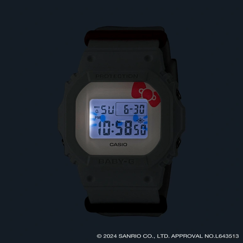 Casio,BGD-565 42.10x37.90mm,42.10x37.90mm,Bio-sourced,Resin,White,Grey,Quartz,Countdown,Chronograph,Month,Date,Hardlex,Square,BGD565KT,BGD565KT-7