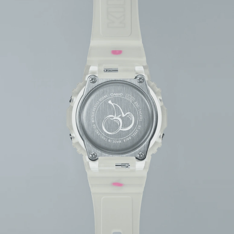 Casio,BABY-G 42.10x37.90mm,42.10x37.90mm,Resin,White,Grey,Quartz,Countdown,Chronograph,Month,Date,Hardlex,Square,BGD565KRS,BGD565KRS-7