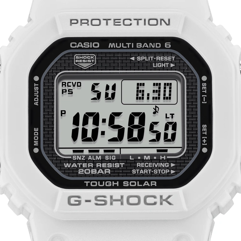 Casio,G-SHOCK 48.90x42.80mm,48.90x42.80mm,Stainless Steel,Black,Grey,Quartz,Countdown,Chronograph,Month,Date,Hardlex,Square,GW5000HS,GW5000HS-7
