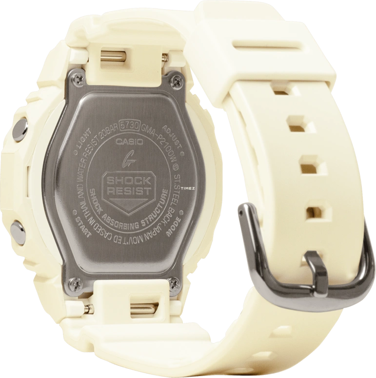 Casio,G-SHOCK 46x40.20mm,46x40.20mm,Resin,Cream white,Quartz,Countdown,Chronograph,Month,Date,Hardlex,Octagon,GMAP2100W,GMAP2100W-7A