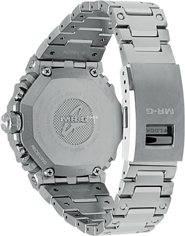 Casio,MR-G 49.50x44.40mm,49.50x44.40mm,Titanium,Cobalt Alloy,Black,Quartz,Date,Day,Retrograde,Anti-magnetic,Sapphire,Crystal Glass,Octagon,MRGB2100D,MRGB2100D-1A