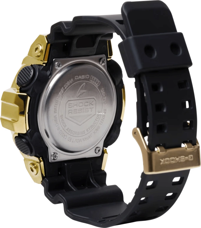 Casio,G-STEEL 53.40mm,53.40mm,Resin,Bio-sourced,Stainless Steel,Gold,Quartz,Countdown,Chronograph,Month,Date,Hardlex,Round,GM700G,GM700G-9A