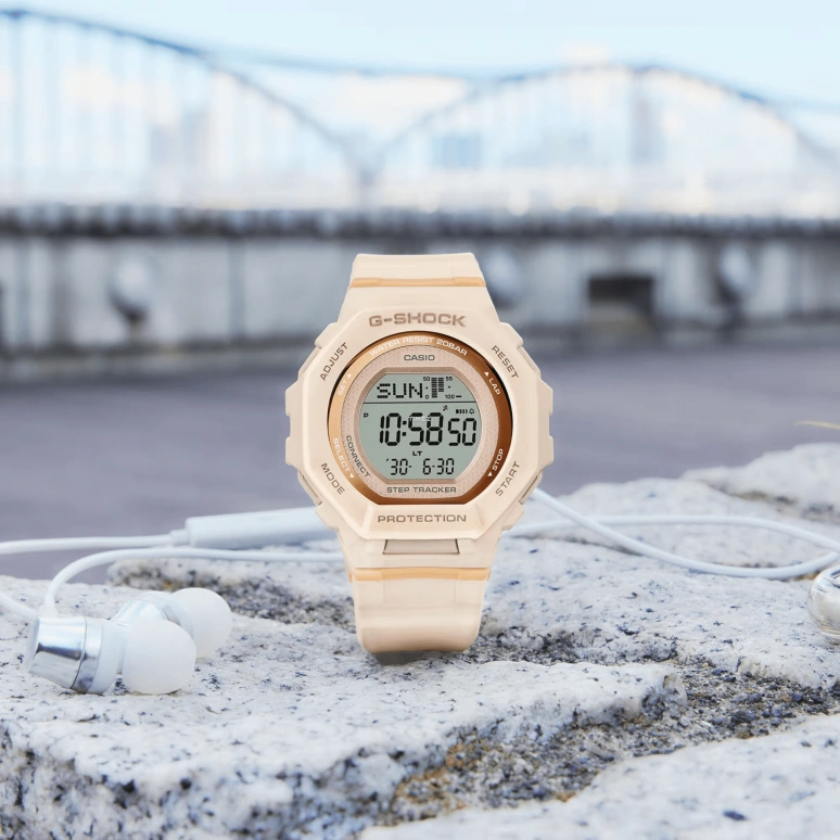 Casio,G-SHOCK 43.80mm,43.80mm,Bio-sourced,Resin,Pink,Quartz,Countdown,Chronograph,Annual Calendar,Month,Hardlex,Octagon,GMDB300,GMDB300-4