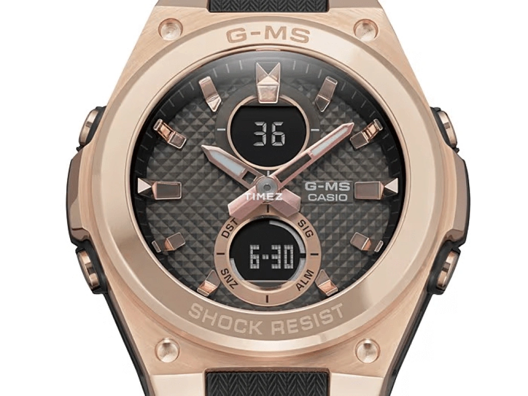 Casio,G-MS 40.30mm,40.30mm,Resin,Stainless Steel,Black,Quartz,Countdown,Chronograph,Month,Date,Hardlex,Round,MSGC100G,MSGC100G-1A