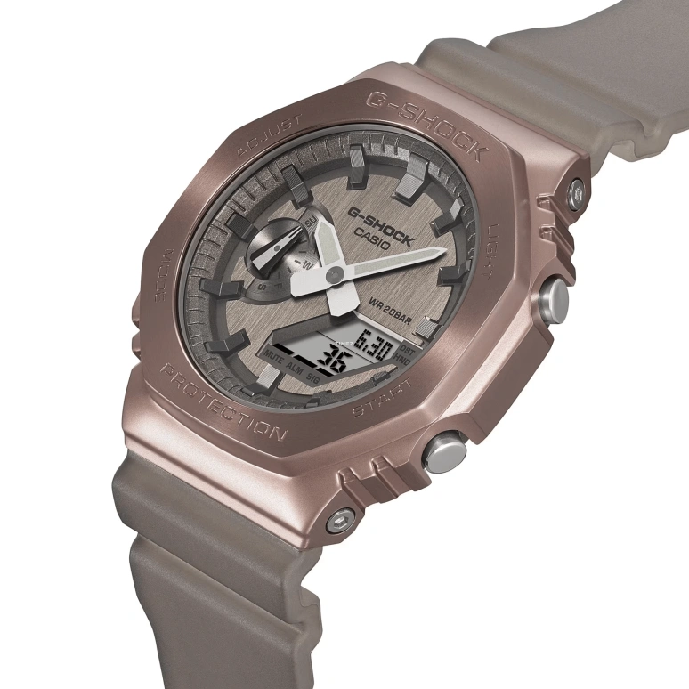 Casio,G-STEEL 49.30x44.40mm,49.30x44.40mm,Resin,Grey,Quartz,Countdown,Chronograph,Month,Date,Hardlex,Octagon,GM2100MF,GM2100MF-5A
