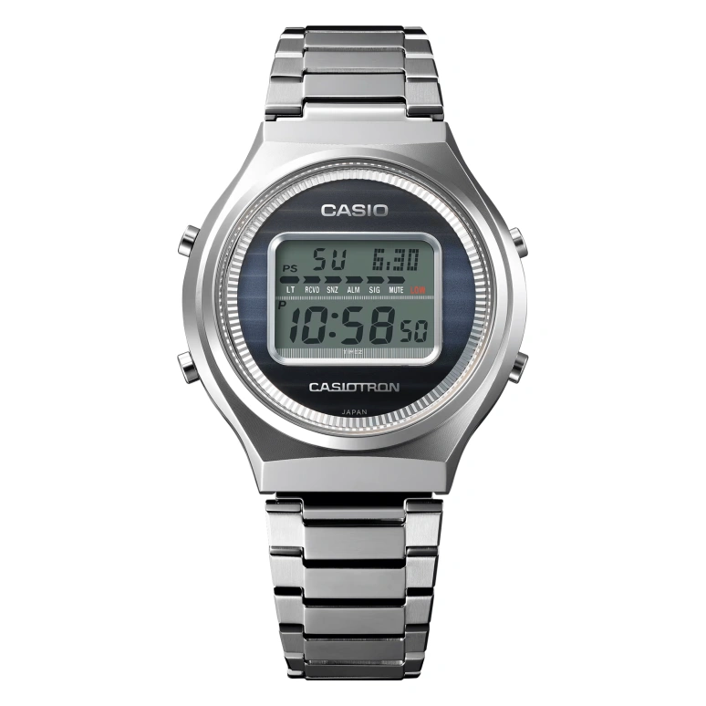 Casio,CASIOTRON 42.70x39.10mm,42.70x39.10mm,Stainless Steel,Blue,Quartz,Countdown,Chronograph,Month,Date,Hardlex,Round,TRN50,TRN50-2A