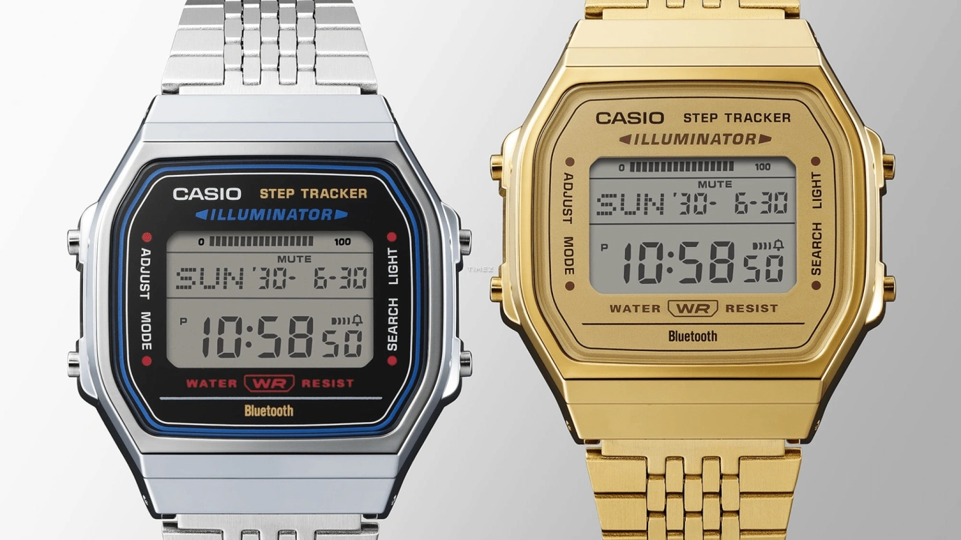 Casio,VINTAGE 41.60x37.90mm,41.60x37.90mm,Resin,Gold,Quartz,Chronograph,Month,Date,Day,Plexi,Square,ABL100WEG,ABL100WEG-9AVT
