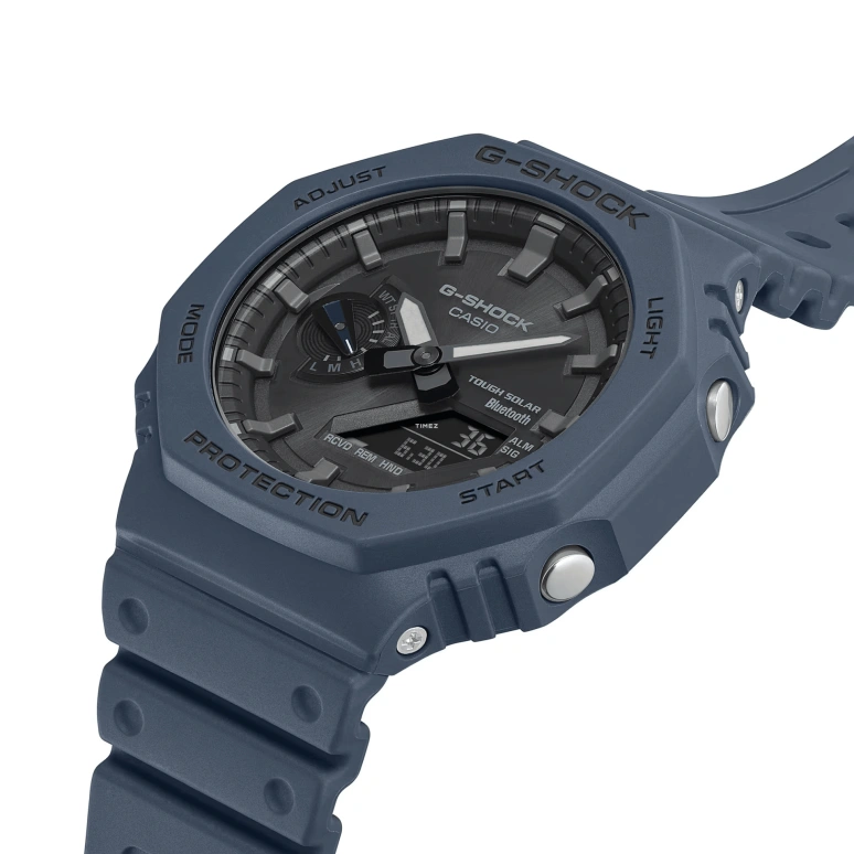 Casio,G-SHOCK 48.50x45.40mm,48.50x45.40mm,Resin,Carbon,Black,Quartz,Countdown,Chronograph,Month,Date,Hardlex,Round,GAB2100,GAB2100-2A