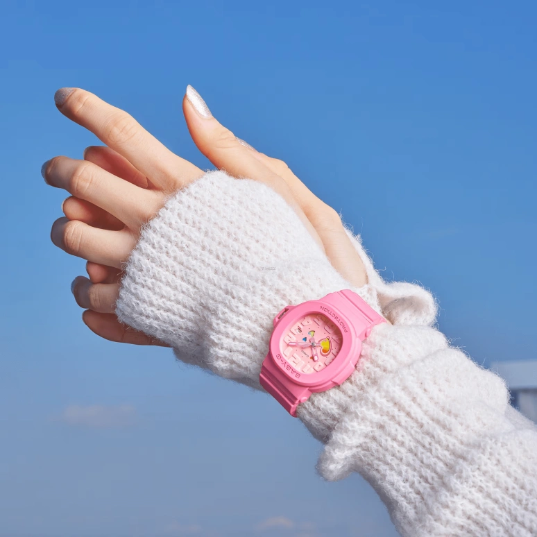 Casio,BABY-G 46.60x42.10mm,46.60x42.10mm,Resin,Pink Red,Quartz,Day,Hardlex,BGA10,BGA10-4A