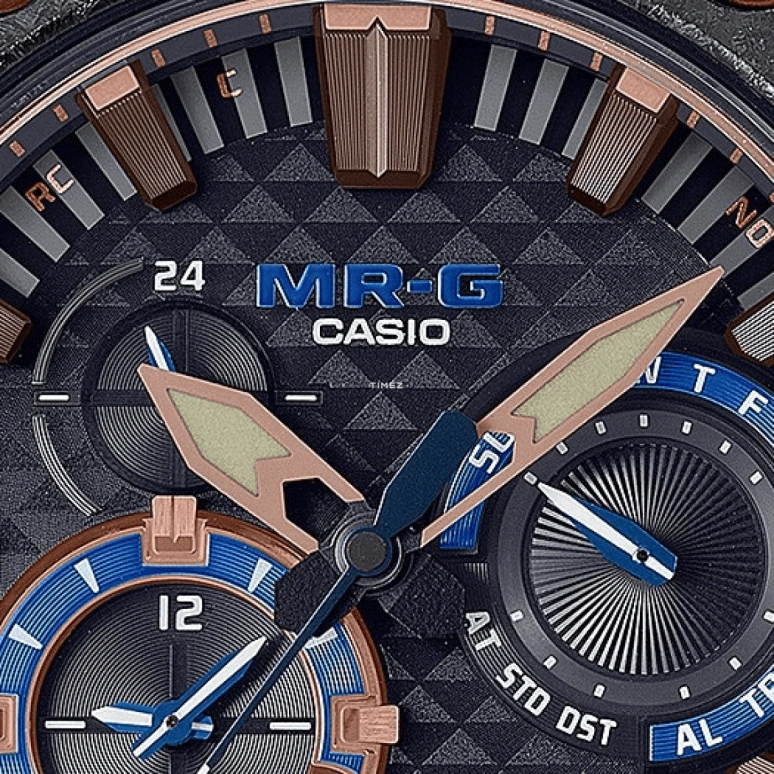 Casio,MR-G 54.70x49.80mm,54.70x49.80mm,Titanium,Black,Quartz,Countdown,Chronograph,Month,Date,Sapphire,Crystal Glass,Round,MRGB2000R,MRGB2000R-1A