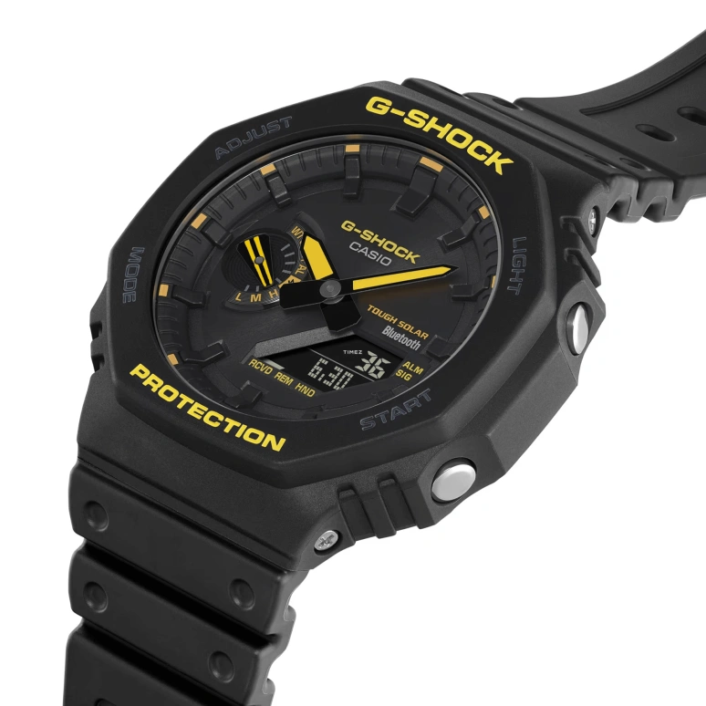 Casio,G-SHOCK 45.40mm,45.40mm,Carbon,Black,Quartz,Countdown,Chronograph,Month,Date,Hardlex,Round,GAB2100CY,GAB2100CY-1A