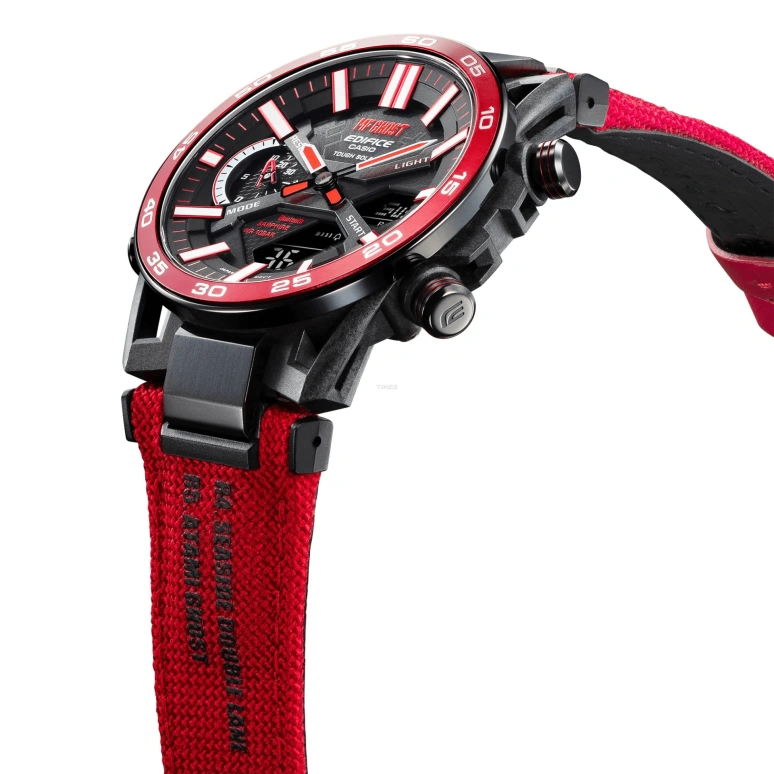 Casio,EDIFICE 51x47.80mm,51x47.80mm,Resin,Stainless Steel,Black,Quartz,Countdown,Chronograph,Date,Day,Hardlex,Round,ECB2000MFG1A