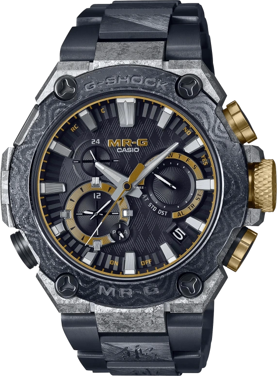 Casio,MR-G 49.80mm,49.80mm,Titanium,Black,Quartz,Countdown,Chronograph,Day,Dule Time,Hardlex,Round,MRGB2000GA,MRGB2000GA-1A