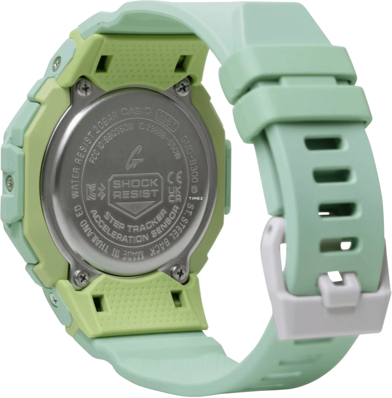 Casio,G-SHOCK 43.80mm,43.80mm,Bio-sourced,Resin,Green,Quartz,Countdown,Chronograph,Annual Calendar,Month,Hardlex,Octagon,GMDB300,GMDB300-3