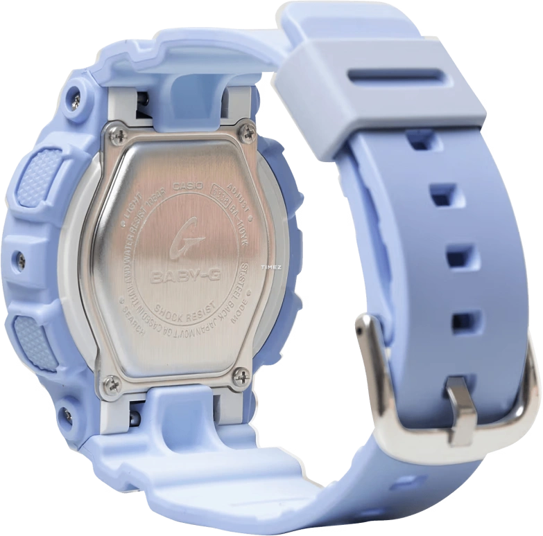 Casio,BA-110 43.40mm,43.40mm,Resin,Blue,Quartz,Countdown,Chronograph,Month,Date,Hardlex,Round,BA110YK,BA110YK-2A