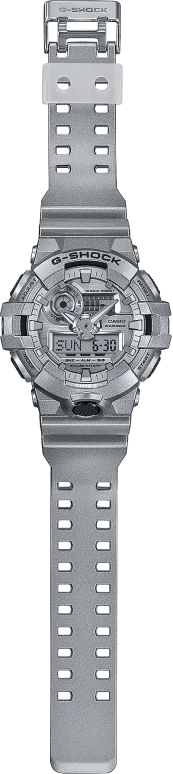 Casio,G-SHOCK 57.50x53.40mm,57.50x53.40mm,Resin,Silver,Quartz,Countdown,Chronograph,Month,Date,Hardlex,Round,GA700FF,GA700FF-8A