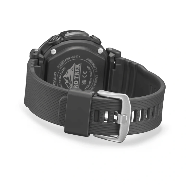 Casio,PROTREK 51.60x51.50mm,51.60x51.50mm,Stainless Steel,Black,Quartz,Countdown,Chronograph,Month,Date,Hardlex,Round,PRW6611Y,PRW6611Y-1