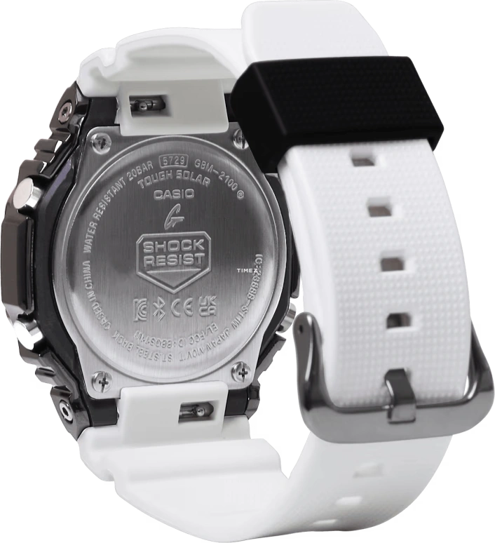 Casio,G-STEEL 49.30x44.40mm,49.30x44.40mm,Bio-sourced,Stainless Steel,Black,Quartz,Countdown,Chronograph,Month,Date,Hardlex,Octagon,GBM2100B,GBM2100B-7A