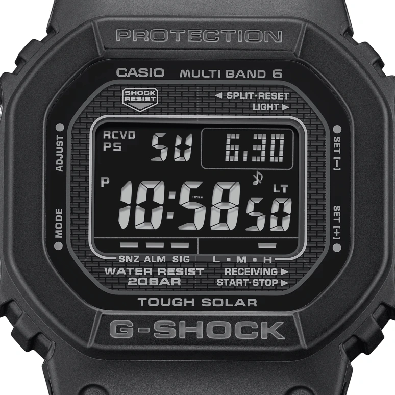 Casio,G-SHOCK 48.90x42.80mm,48.90x42.80mm,Stainless Steel,Black,Quartz,Countdown,Chronograph,Month,Date,Hardlex,Square,GW5000HS,GW5000HS-1