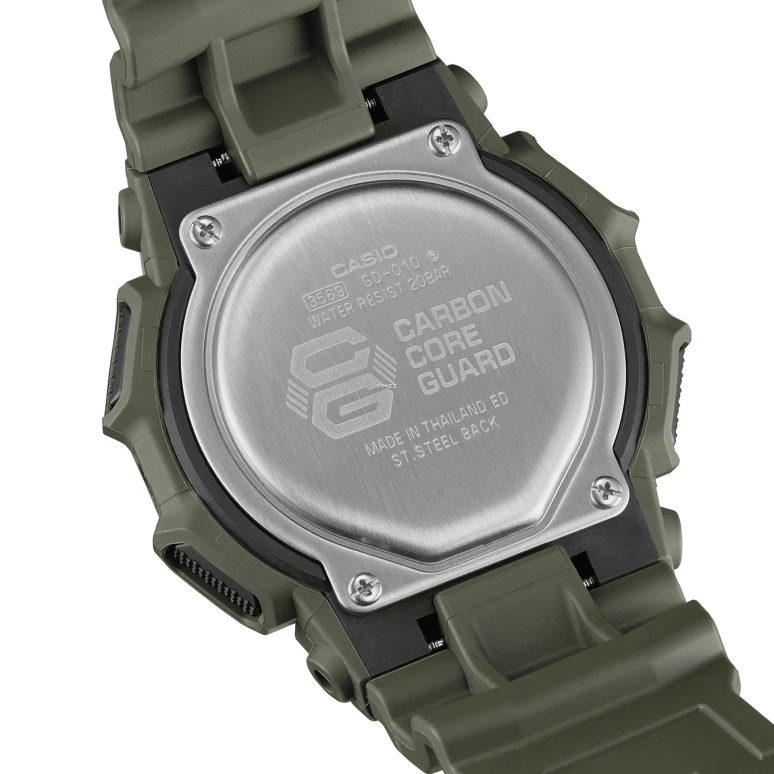 Casio,G-SHOCK 51.90mm,51.90mm,Bio-sourced,Carbon,Resin,Grey,Quartz,Countdown,Chronograph,Month,Date,Hardlex,Round,GD010,GD010-3