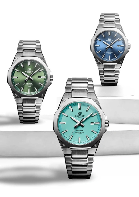 Casio,EDIFICE 44.80x39.90mm,44.80x39.90mm,Stainless Steel,Blue,Quartz,Day,Sapphire,Crystal Glass,EFRS108D,EFRS108D-2AV