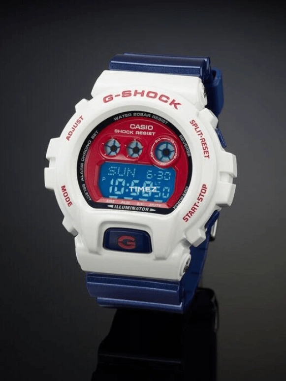 Casio,G-SHOCK 57.50x53.90mm,57.50x53.90mm,Resin,Red,Blue,Quartz,Countdown,Chronograph,Annual Calendar,Month,Hardlex,Round,GDX6900CS,GDX6900CS-7