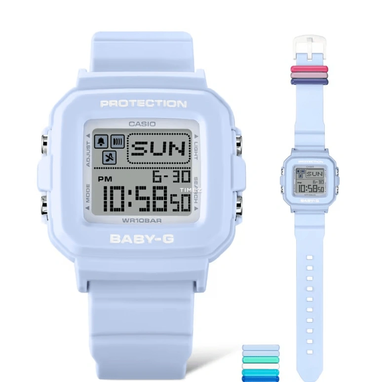 Casio,BGD-10 42.80x39mm,42.80x39mm,Resin,Grey,Quartz,Countdown,Chronograph,Month,Date,Hardlex,Square,BGD10L,BGD10L-2