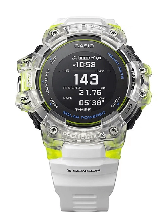 Casio,G-SHOCK 55mm,55mm,Resin,Black,Processor,Countdown,Chronograph,Month,Date,Hardlex,Round,GBDH1000,GBDH1000-7A9