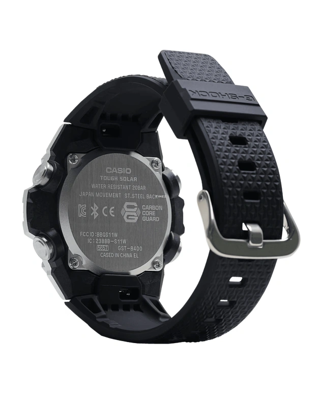 Casio,G-STEEL 49.60mm,49.60mm,Resin,Black,Quartz,Countdown,Chronograph,Month,Date,Hardlex,Round,GSTB400,GSTB400-1A
