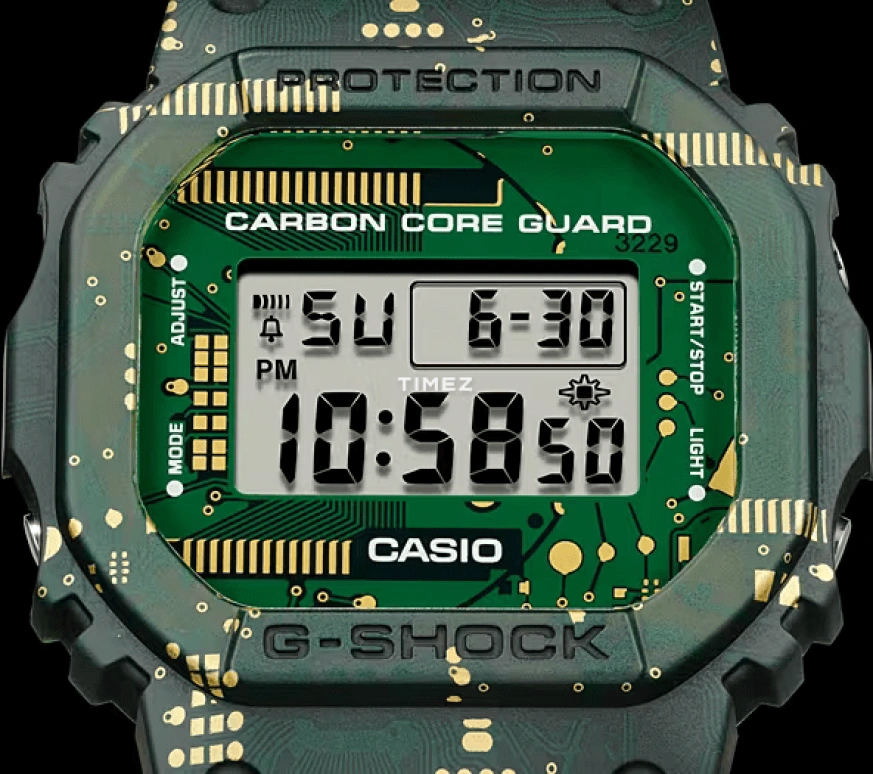 Casio,G-SHOCK 40x44mm,40x44mm,Resin,Green,Quartz,DWE,DWE-5600CC-3